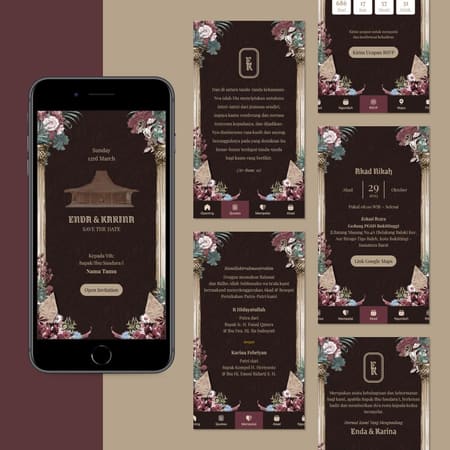 Preview template undangan Aesthetic Java