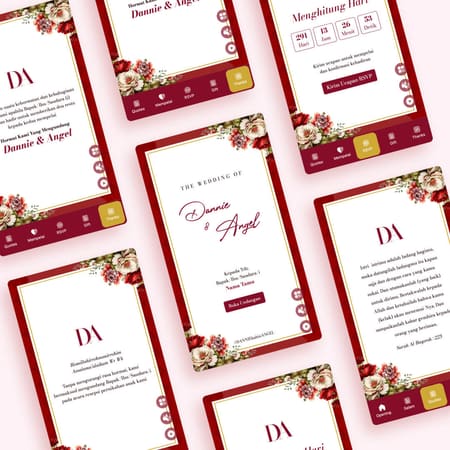 Preview template undangan Angela