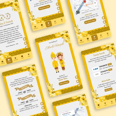 Preview template undangan Banjar Kuning