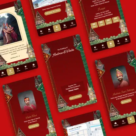 Preview template undangan Batak Minang